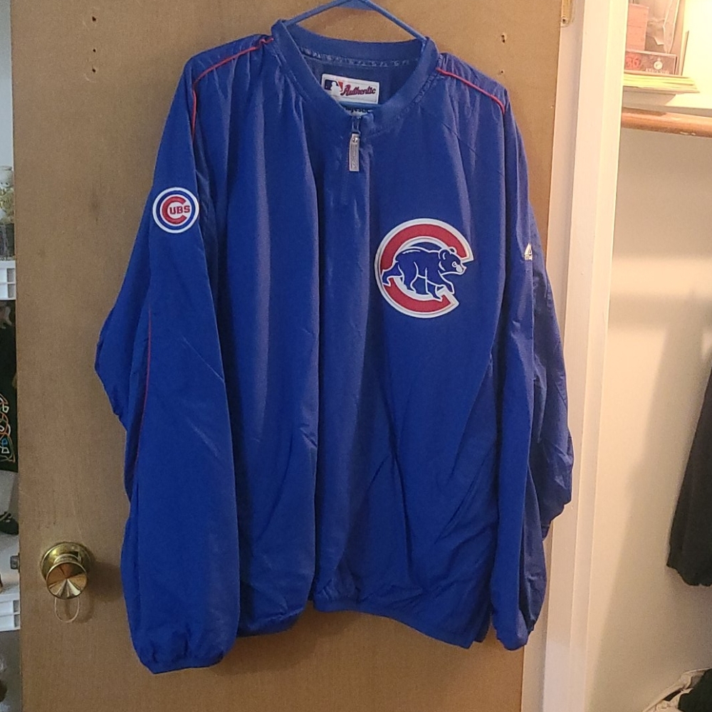Chicago Cubs 1/4 Zip windbreaker Majestic xxl